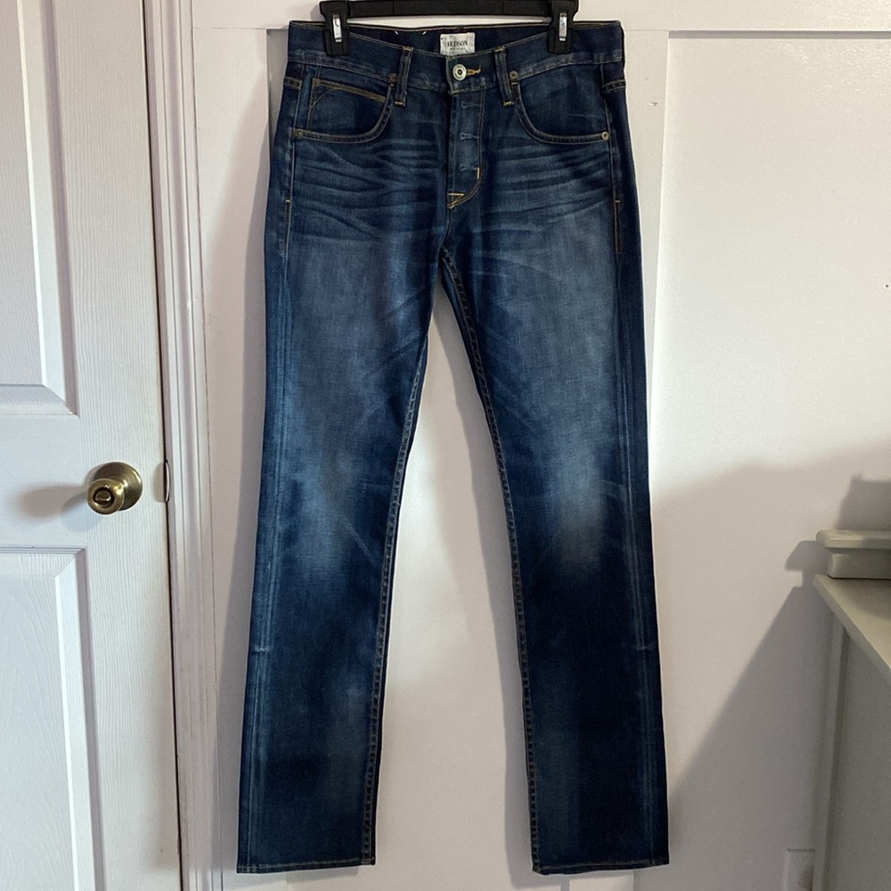 Hudson Byron Five Pocket Straight Dark Wash Jean Mens 29 x 34 - Picture 2 of 12